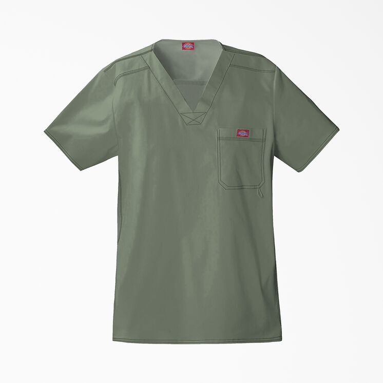 Men's Gen Flex V-Neck Scrub Top - Olive Green (OLI)