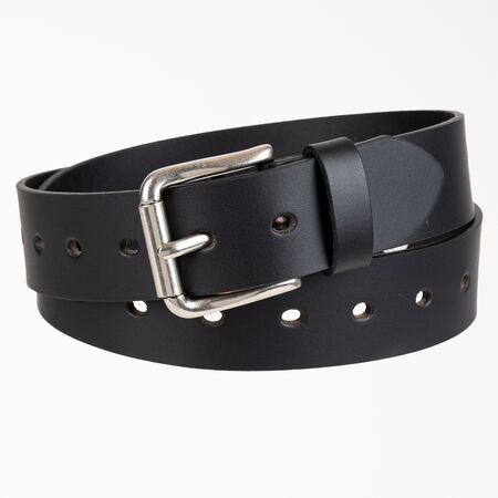 Women&#39;s Perforated Leather Belt - Black &#40;BK&#41;