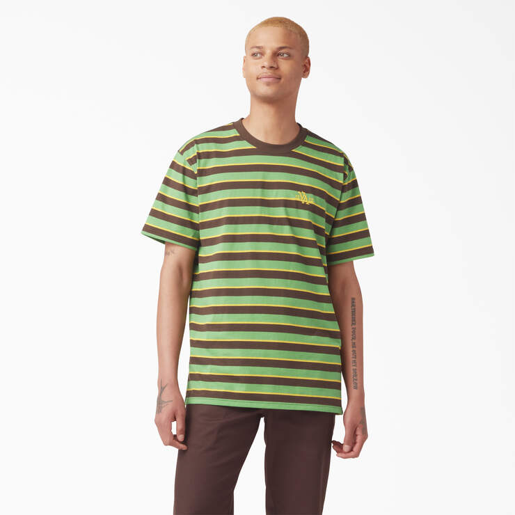 Vincent Alvarez Striped T-Shirt - Leaf Green Stripe (GSL) image number 1