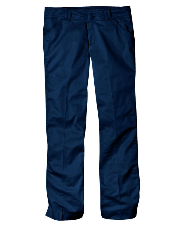 Juniors Schoolwear Classic Fit Bootcut Leg Stretch Wide Band Pants - Dark Navy (DN)