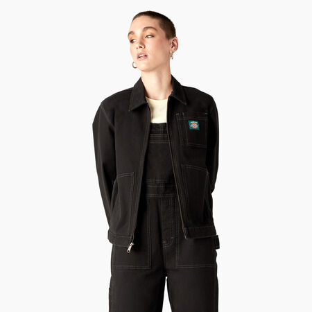 Dickies x Jameson Women&#39;s Eisenhower Jacket - Rinsed Black &#40;RBK&#41;
