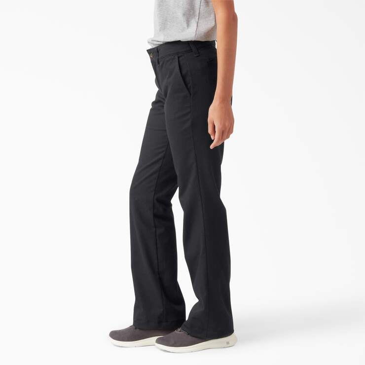 Women's Slim Fit Bootcut Pants - Rinsed Black (RBK) image number 3