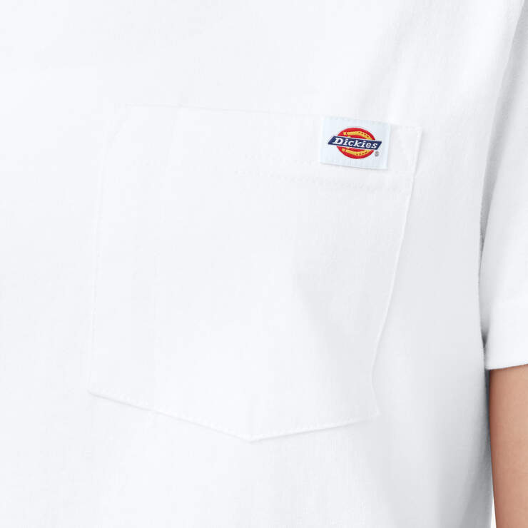 Women's Heavyweight Short Sleeve Pocket T-Shirt - White (WH) image number 6