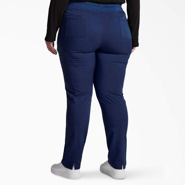 Women's Balance Tapered Leg Cargo Scrub Pants - Navy Blue (NVY) image number 2