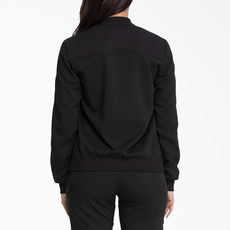 Women's Balance Zip Front Scrub Jacket - Black (BLK) image number 2
