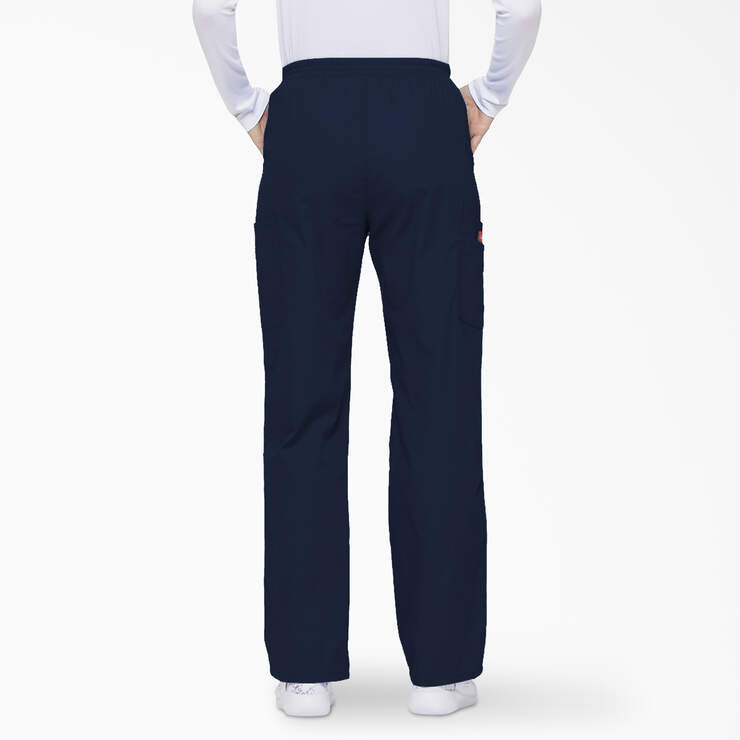 Women's EDS Signature Tapered Leg Cargo Scrub Pants - Navy Blue (NVY) image number 2