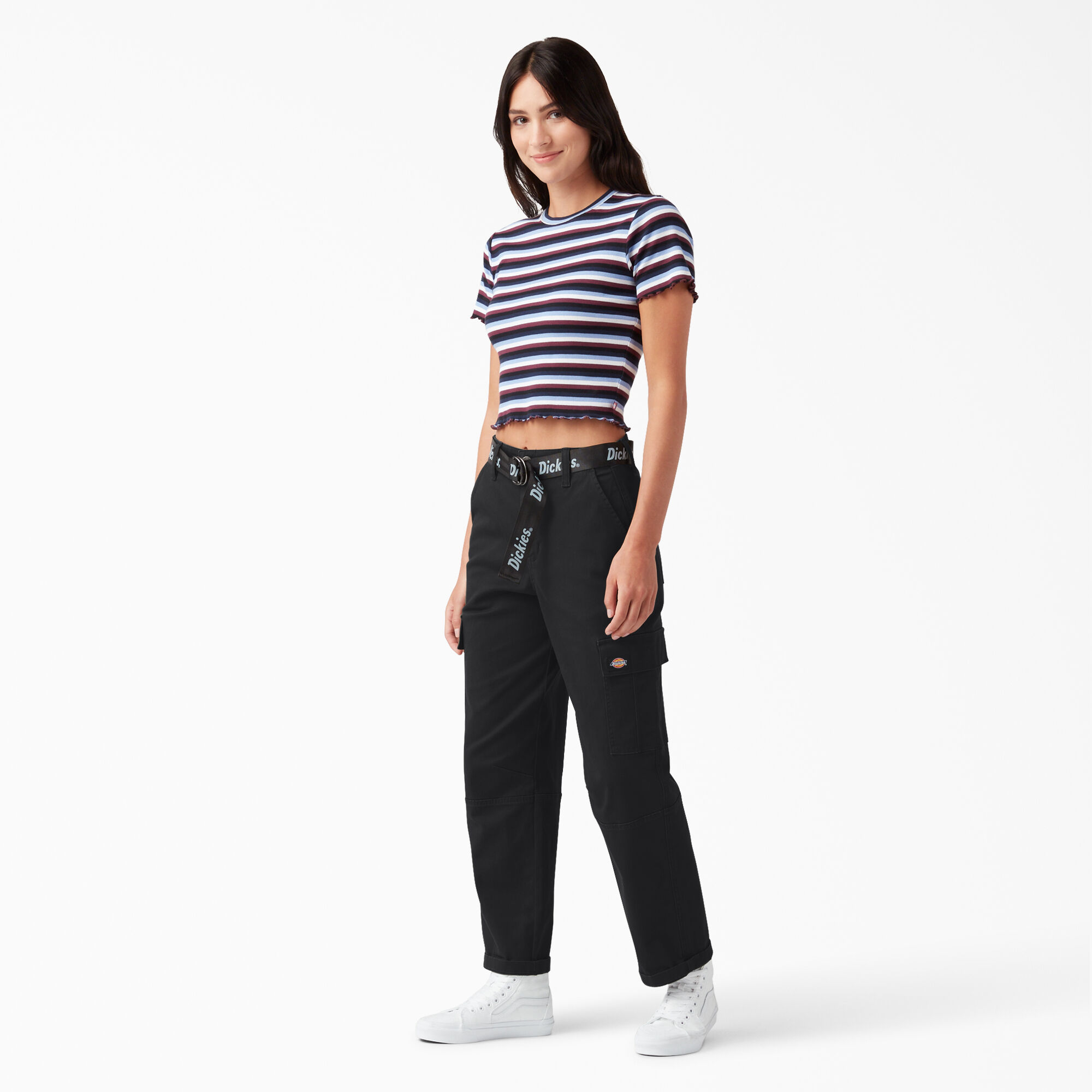 Cropped cargo trousers hotsell womens