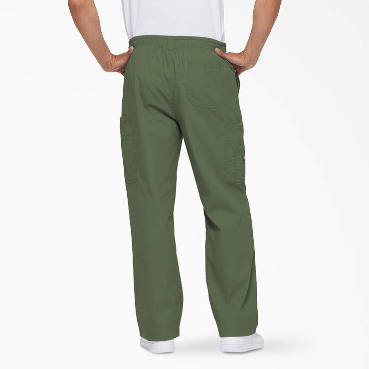 Men's EDS Signature Cargo Scrub Pants - Olive Green (OLI) image number 2