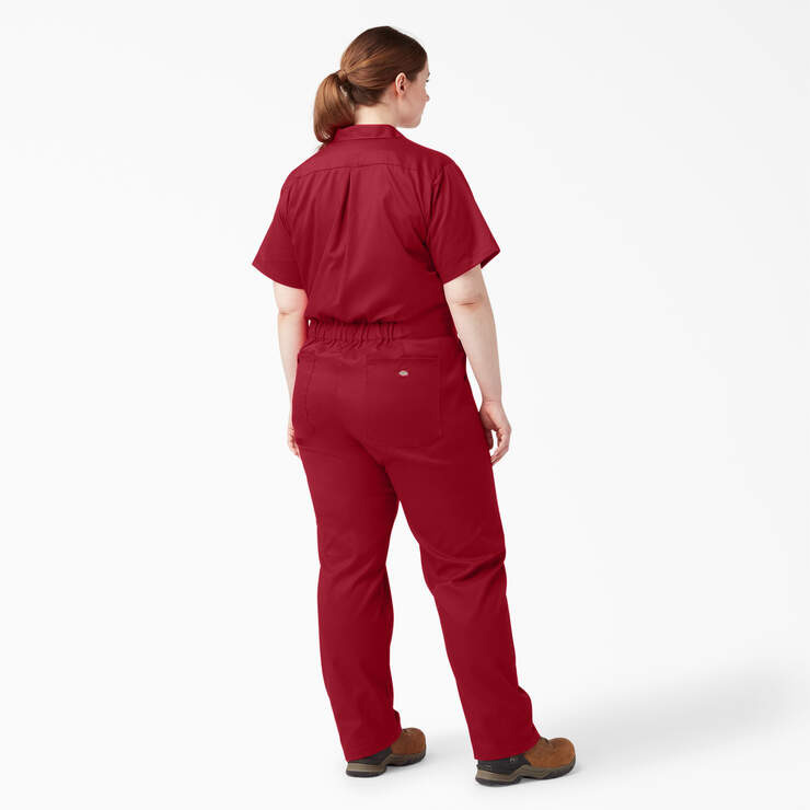 Women's Plus FLEX Cooling Short Sleeve Coveralls - English Red (ER) image number 2