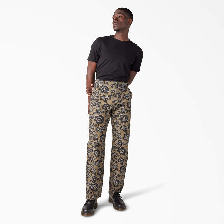 Dickies Premium Collection Utility Pants - Desert Rose Green Floral (NFN) image number 5