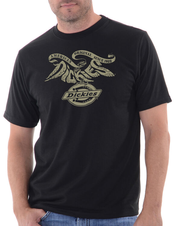 Dickies Feather Letters Graphic Short Sleeve T-Shirt - BLACK (BK)