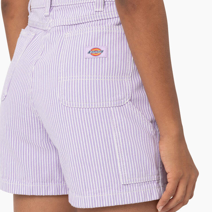 Women's Regular Fit Hickory Stripe Shorts, 5" - Purple Rose (UR2) image number 7
