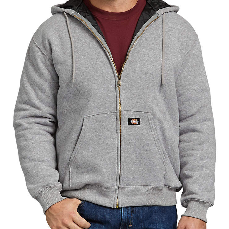 Heavyweight Quilted Fleece Hoodie - Heather Gray (HG) image number 1