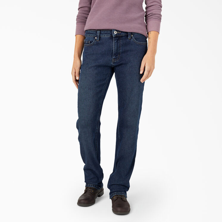 Women&#39;s Lined Relaxed Fit Jeans - Stonewashed Medium Blue &#40;MSW&#41;