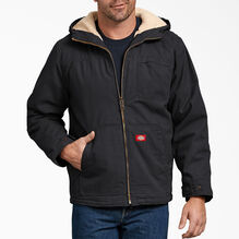 Duck Sherpa Lined Hooded Jacket - Rinsed Black &#40;RBK&#41;