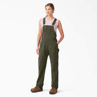 Women's Relaxed Fit Bib Overalls - Rinsed Moss Green (RMS)