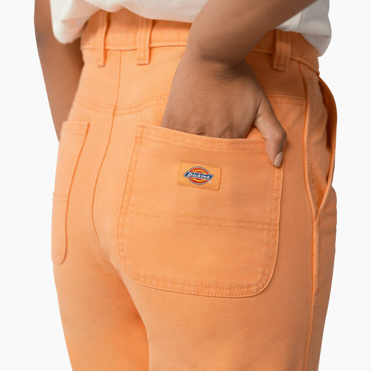 Women's Regular Fit Duck Pants - Stonewashed Papaya Smoothie (SPS) image number 6