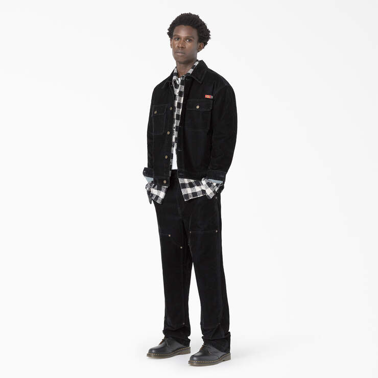 Opening Ceremony Flock Denim Utility Jacket - Black (BKX) image number 5