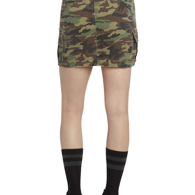 Dickies Girl Juniors' Camo Cargo Skirt - Olive Green (OLI) image number 2