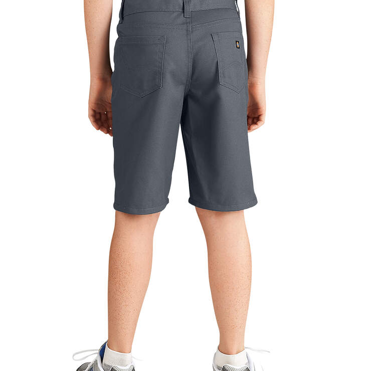 Boys' Slim Fit 5-Pocket Twill Shorts, 8-20 - Charcoal Gray (CH) image number 2