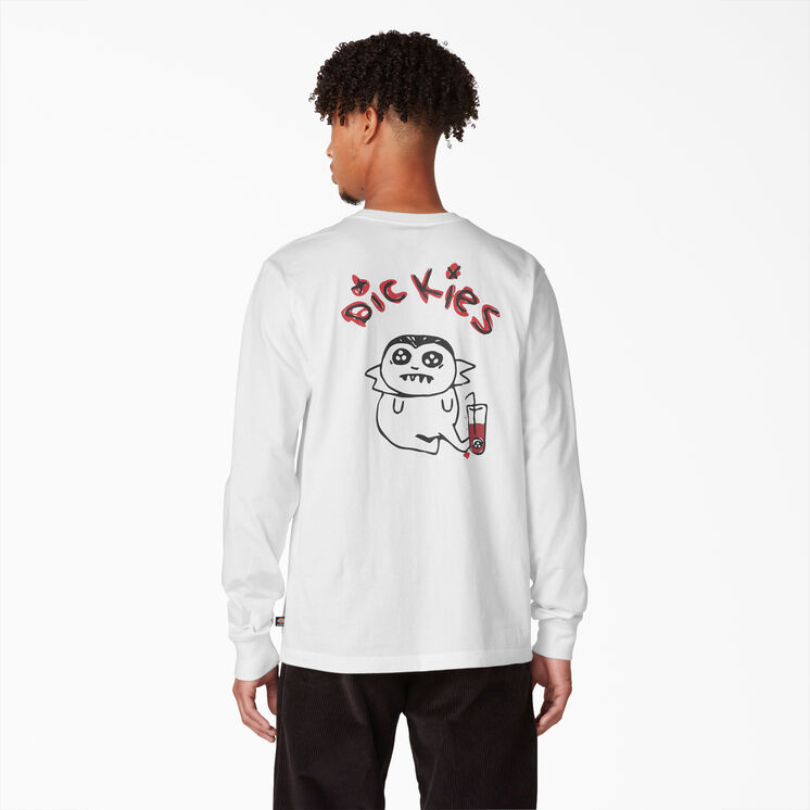 Franky Villani Drunkula Graphic Long Sleeve T-Shirt - White &#40;WH&#41;