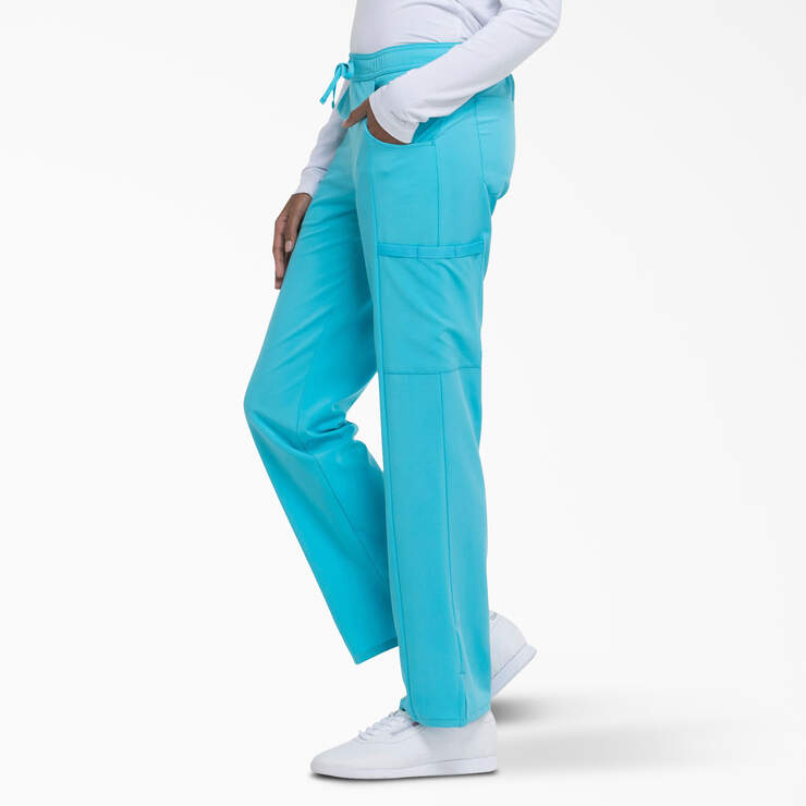 Women's EDS Essentials Drawstring Scrub Pants - Turquoise (TQ) image number 3