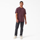 Heavyweight Heathered Short Sleeve Pocket T-Shirt - Burgundy &#40;BYD&#41;