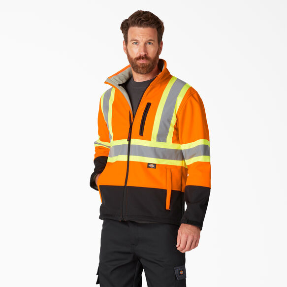 Hi Vis Safety Softshell Jacket - ANSI Orange &#40;AO&#41;