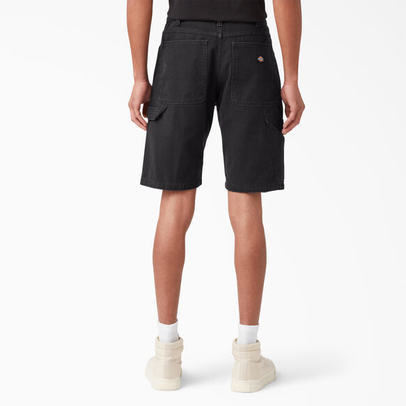 Stonewashed Duck Carpenter Shorts, 11&quot; - Stonewashed Black &#40;SBK&#41;