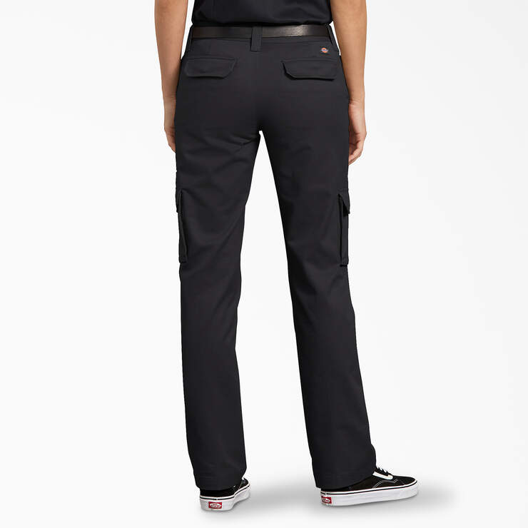 Women's FLEX Relaxed Fit Cargo Pants - Black (BK) image number 2