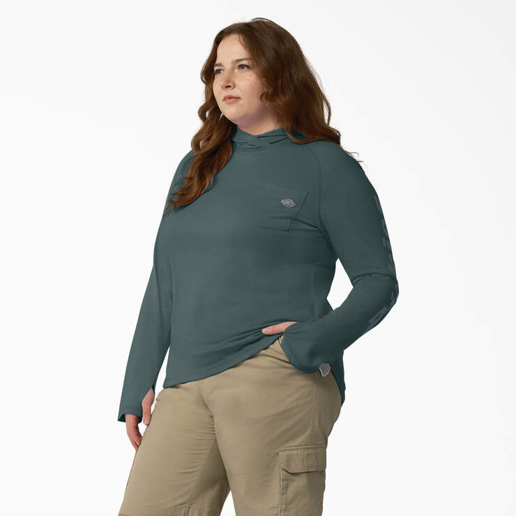 Women's Plus Cooling Performance Sun Shirt - Lincoln Green (LN) image number 3