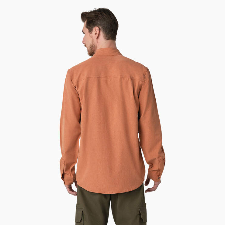 Cooling Long Sleeve Work Shirt - Copper Heather (EH2) image number 2