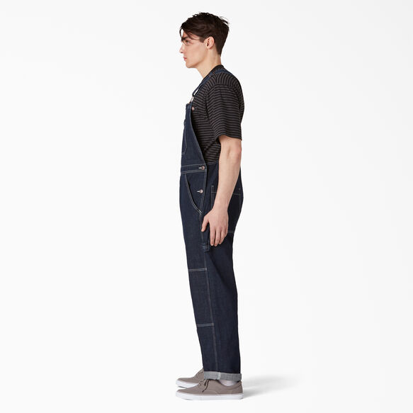 Rinsed Denim Double Knee Bib Overalls - Rinsed Indigo Blue &#40;RNB&#41;