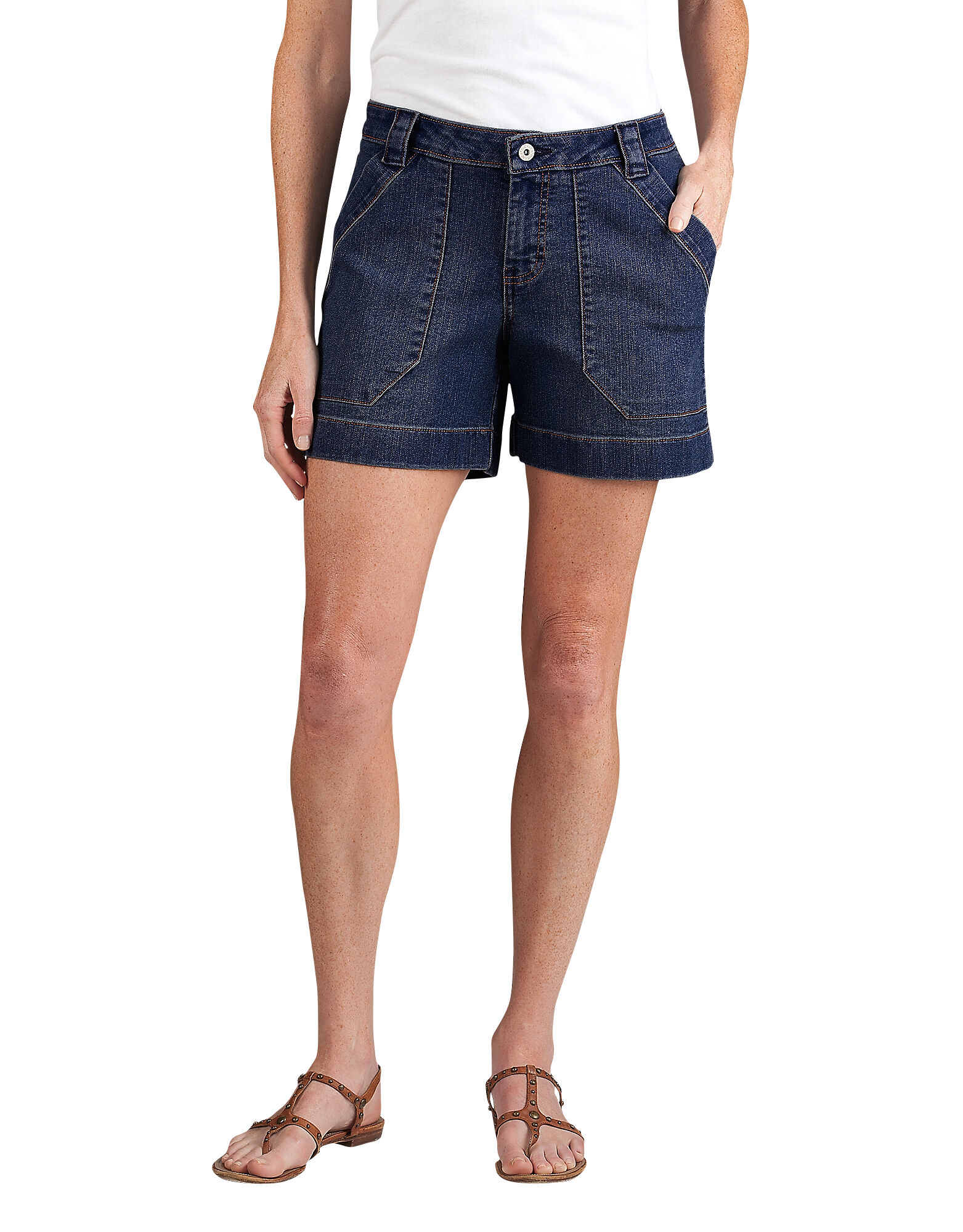 womens stretch denim shorts