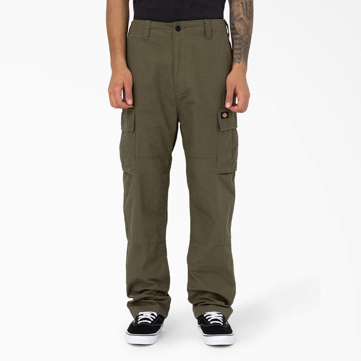 Eagle Bend Relaxed Fit Double Knee Cargo Pants - Military Green (ML) image number 1