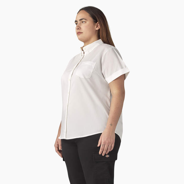 Women’s Plus Button-Up Shirt - White (WH) image number 3