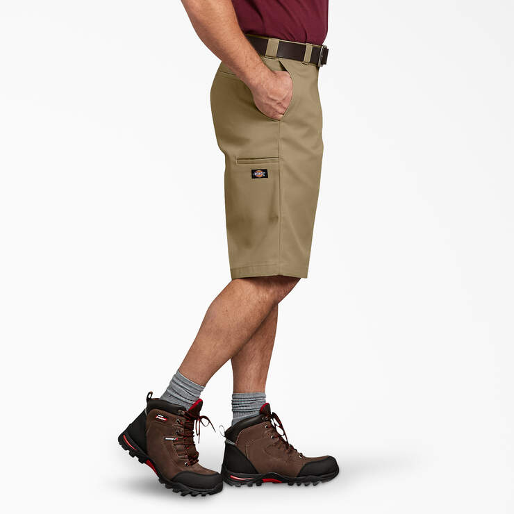 Relaxed Fit Multi-Use Pocket Work Shorts, 13" - Khaki (KH) image number 3