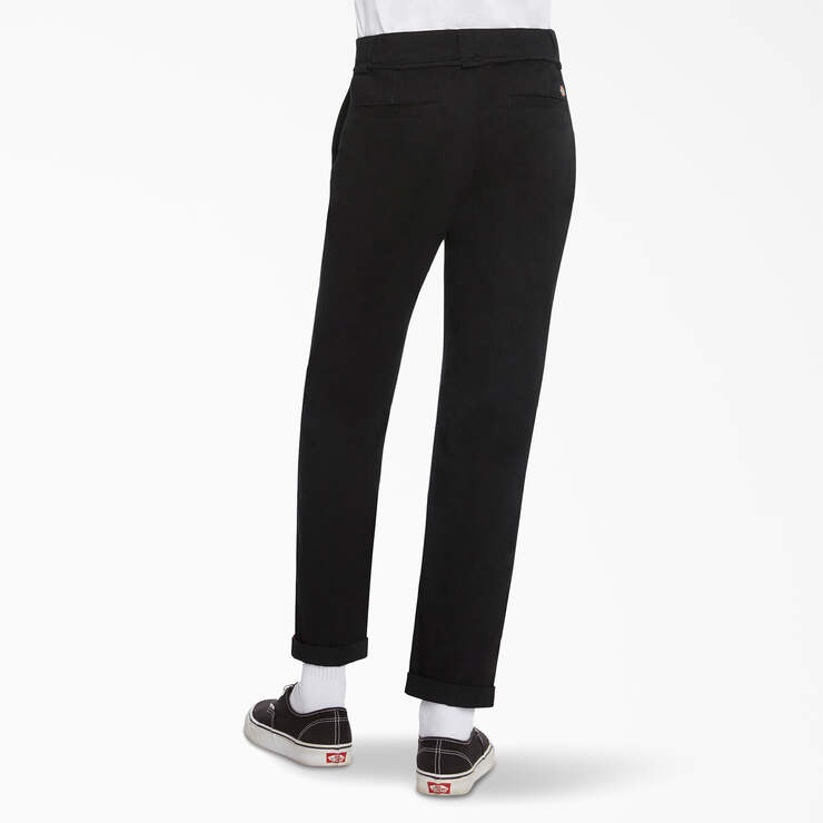 Boys' FLEX Skinny Shoelace Belt Trouser Pants - Black (BLK) image number 2