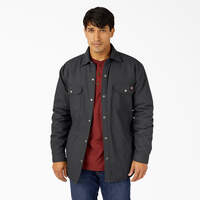 Flannel Lined Duck Shirt Jacket - Black (BK)