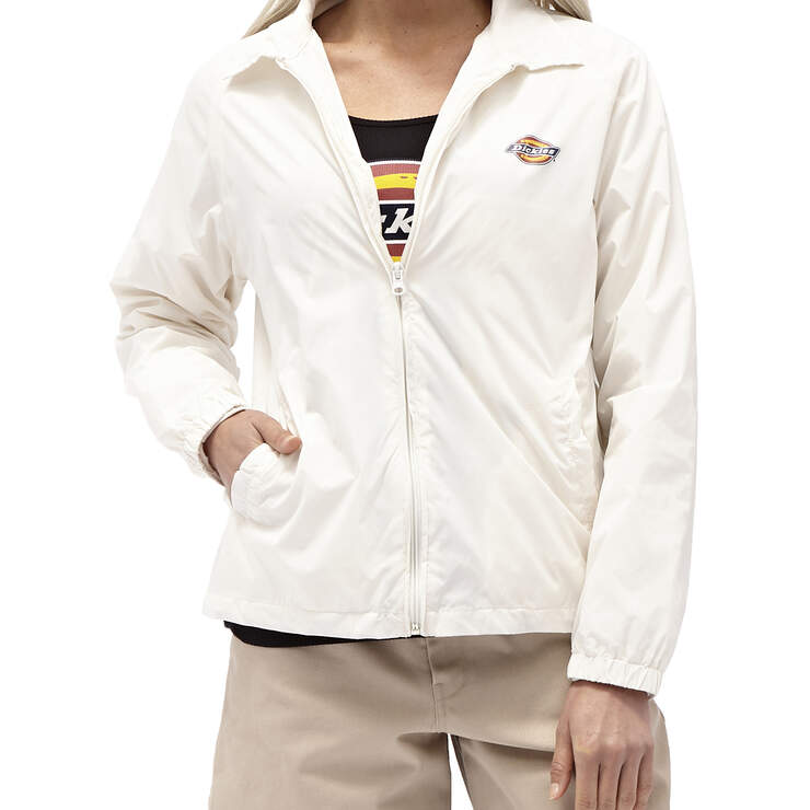 Dickies Girl Juniors' Coaches Jacket - White (WHT) image number 1