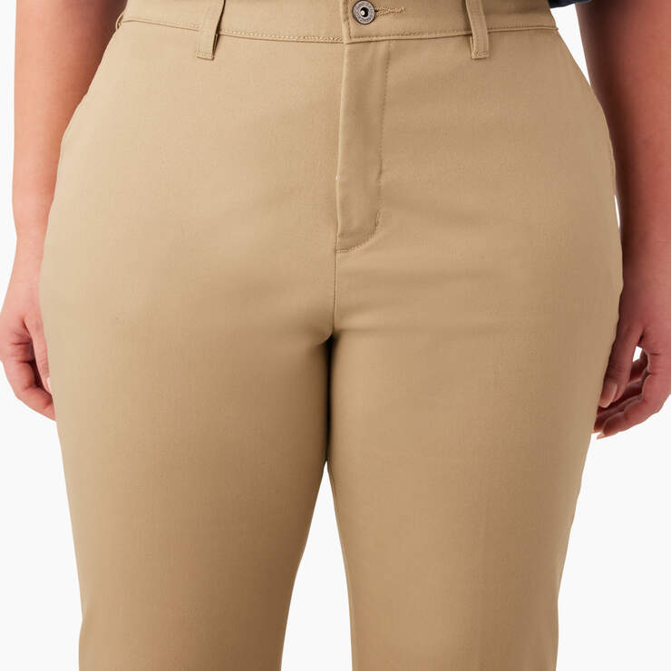 Women's Plus Slim Fit Bootcut Pants - Rinsed Desert Sand (RDS) image number 5