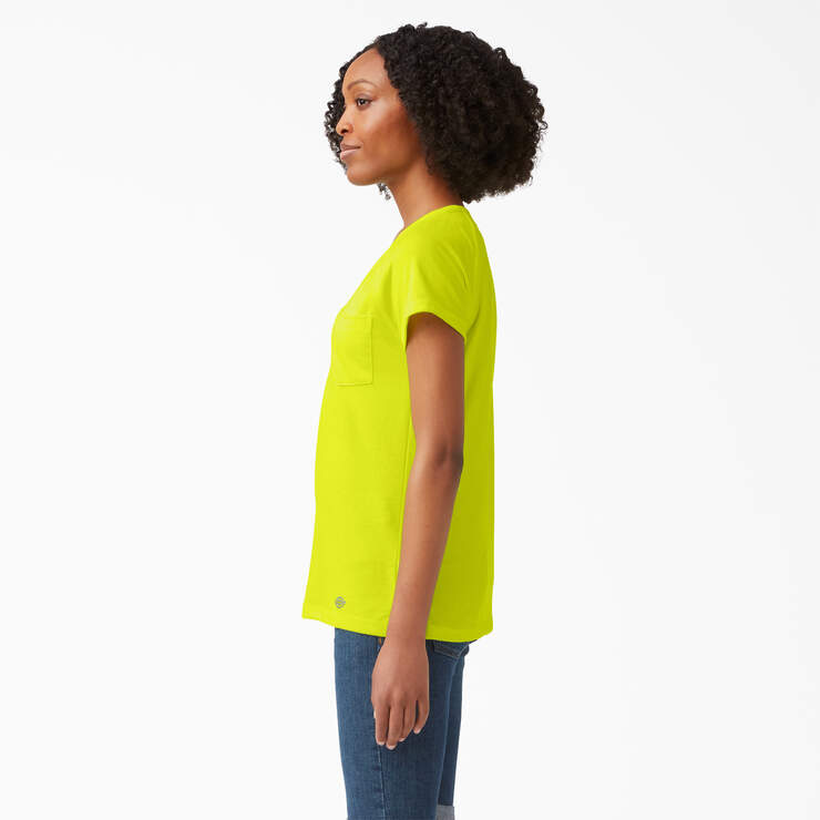 Women's Cooling Short Sleeve Pocket T-Shirt - Bright Yellow (BWD) image number 3