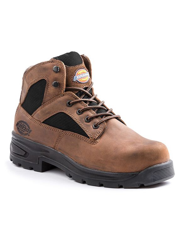 Men's Buffer Industrial Brown Steel Toe Work Boots - Brown (BRN)