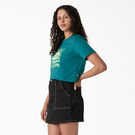 Women&#39;s Zebra Graphic Cropped T-Shirt - Deep Lake &#40;DL2&#41;
