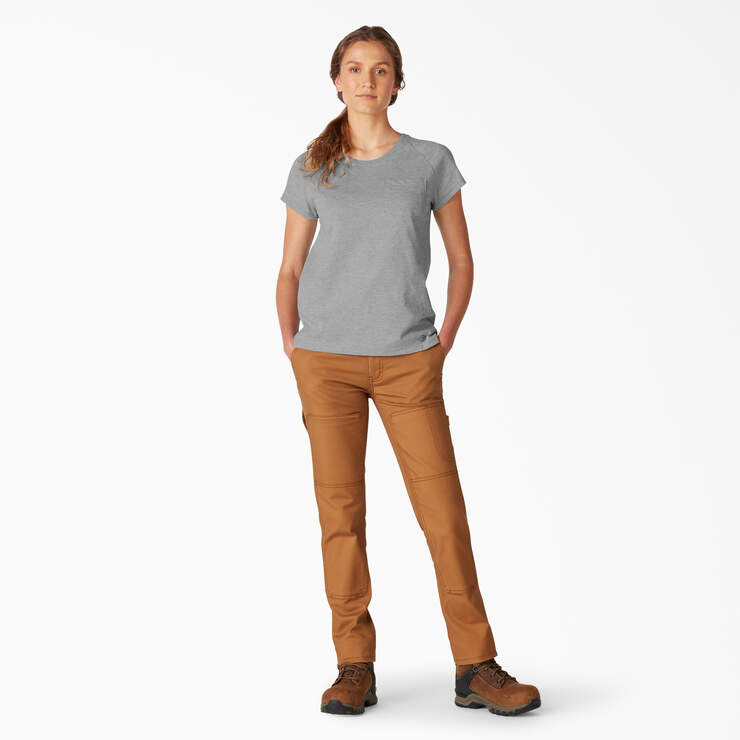 Women's Cooling Short Sleeve Pocket T-Shirt - Heather Gray (HG) image number 4