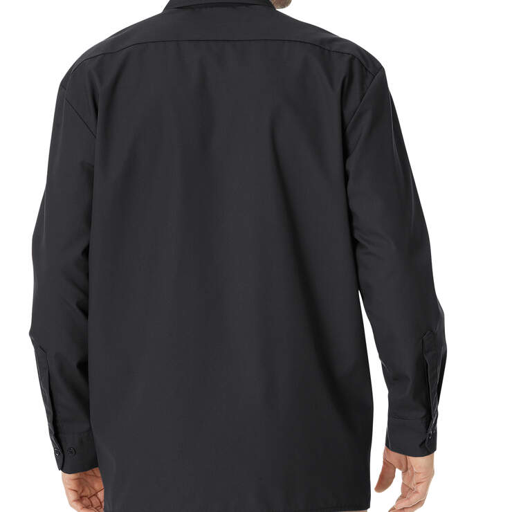 Long Sleeve Poplin Work Shirt - Black (BK) image number 2