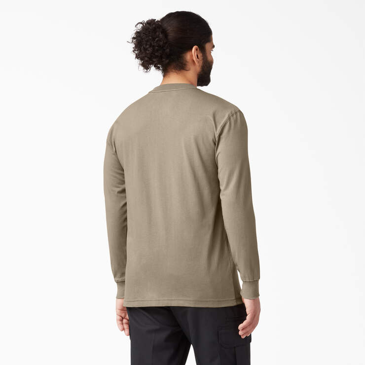 Heavyweight Long Sleeve Pocket T-Shirt - Desert Sand (DS) image number 2