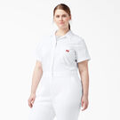 Women&#39;s Plus FLEX Cooling Temp-iQ&reg; Short Sleeve Coveralls - White &#40;WH&#41;