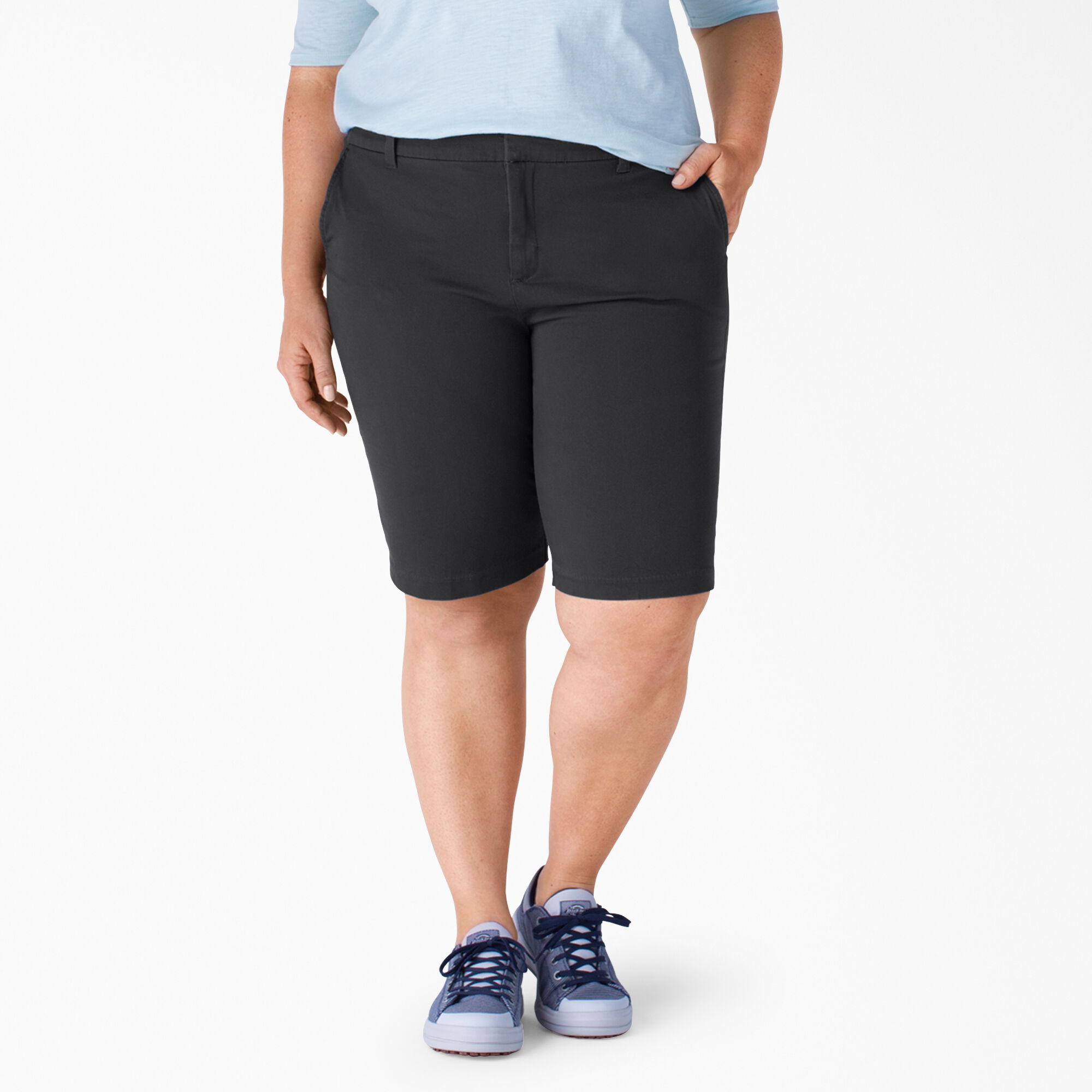 Women s Plus Perfect Shape Straight Fit Bermuda Shorts 11