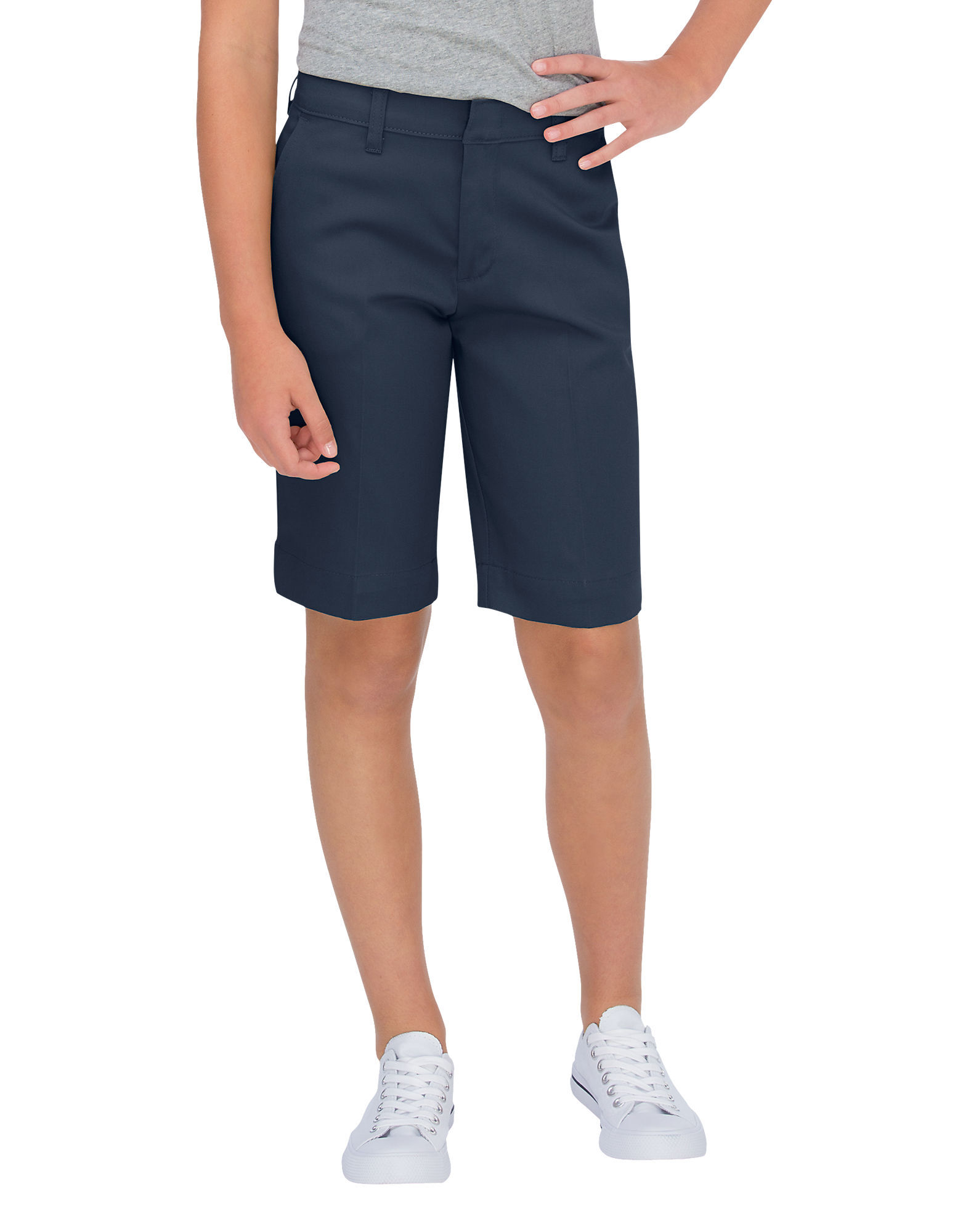 Girls Classic Fit Bermuda Stretch Twill Shorts Plus Dickies